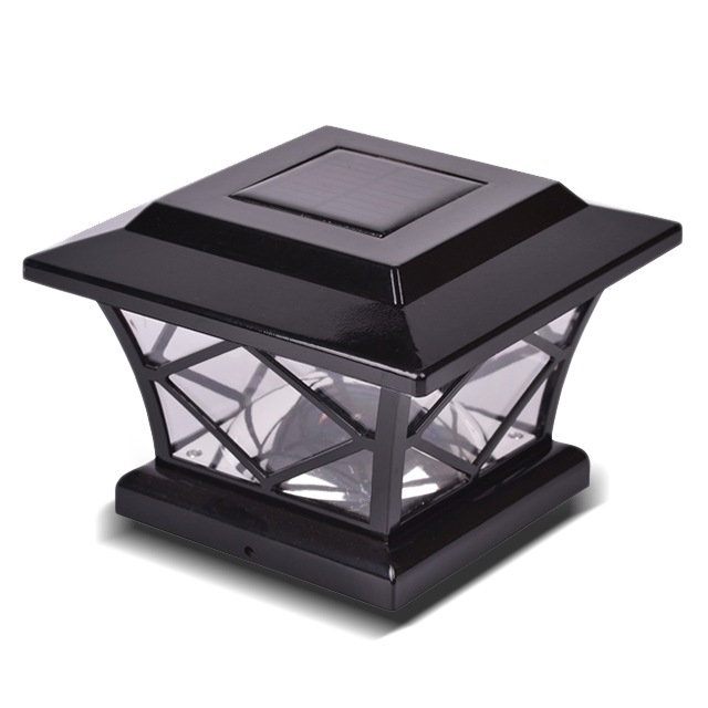 2211-F10 BL Black Diamond Pattern ulkona aurinkoenergialla toimiva LED-pylväsvalo