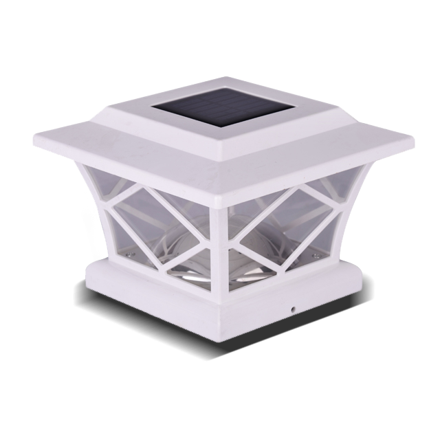 2211-F10 WH White Diamond Pattern LED-pylväskuvioinen maisemapuutarhavalo